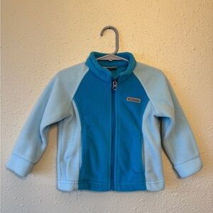 Columbia Toddler 2T Bright Turquoise Blue Fleece Zip Jacket